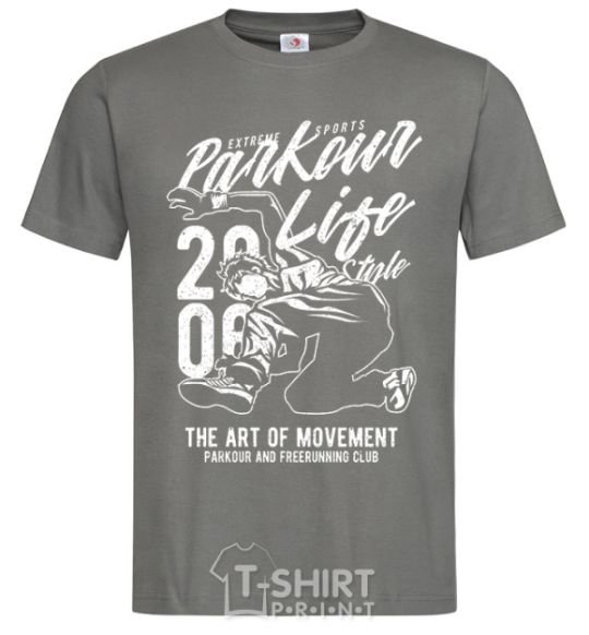 Men's T-Shirt Parkour Life Style dark-grey фото