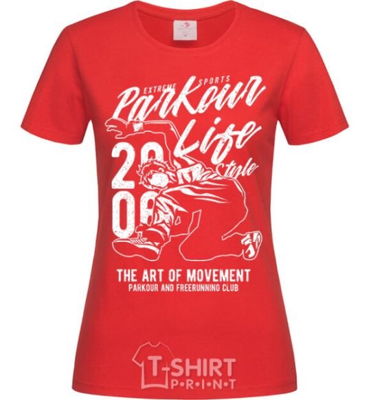 Женская футболка Parkour Life Style Красный фото