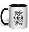 Mug with a colored handle Pedal Pusher black фото