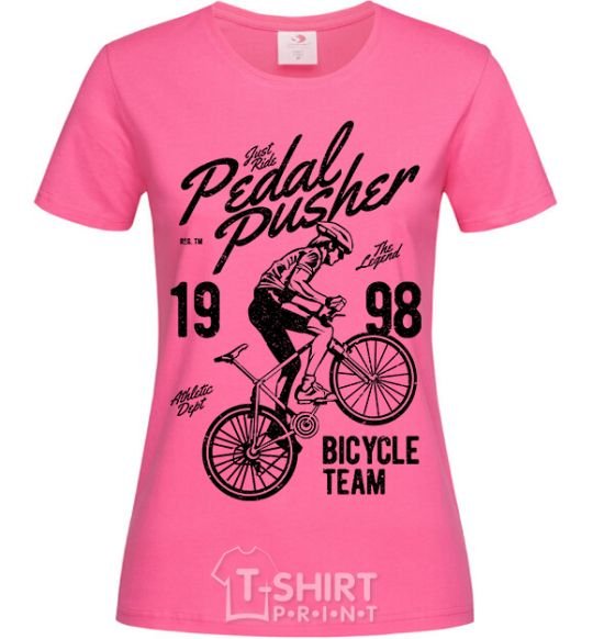 Женская футболка Pedal Pusher Ярко-розовый фото