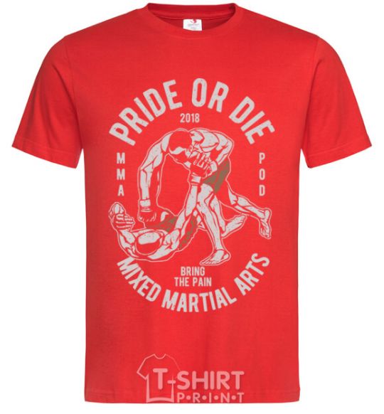 Men's T-Shirt Pride Or Die red фото