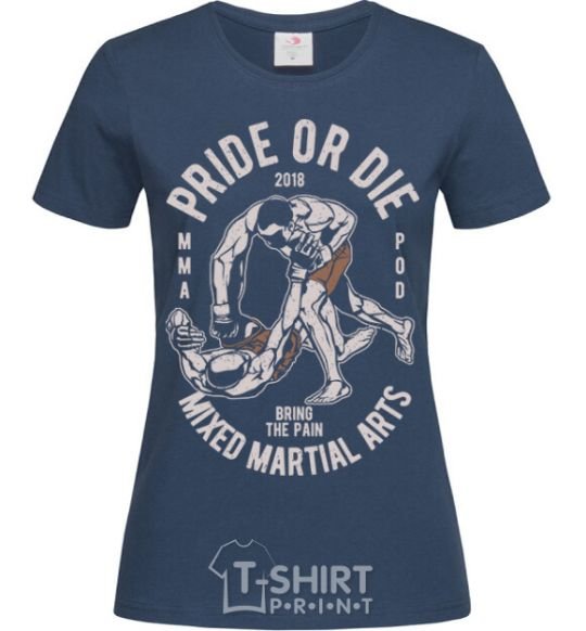 Women's T-shirt Pride Or Die navy-blue фото