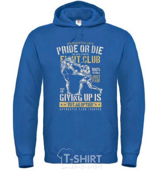 Men`s hoodie Pride Or Die Fight club royal фото