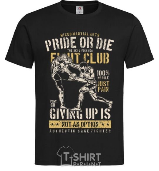 Men's T-Shirt Pride Or Die Fight club black фото