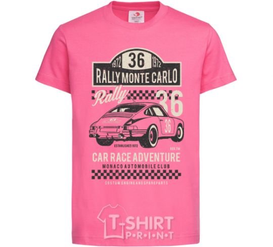 Детская футболка Rally Monte Carlo Ярко-розовый фото