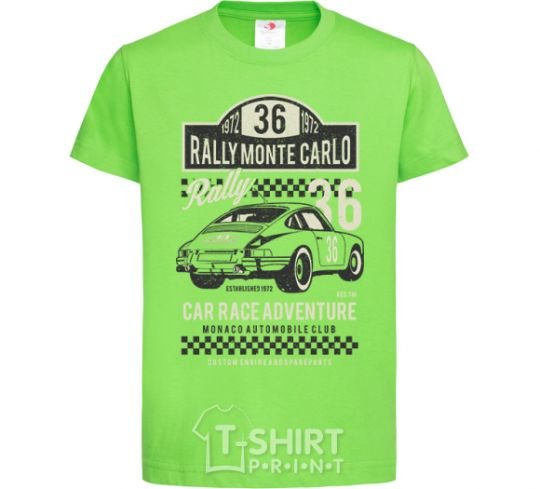 Детская футболка Rally Monte Carlo Лаймовый фото