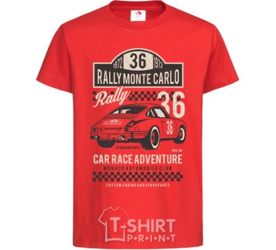 Kids T-shirt Rally Monte Carlo red фото