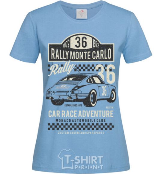 Women's T-shirt Rally Monte Carlo sky-blue фото