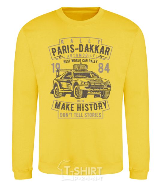 Sweatshirt Rally Paris Dakar Automobile yellow фото