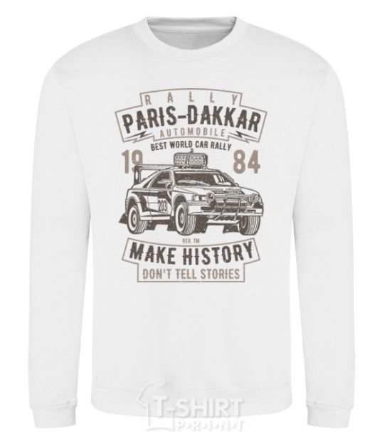 Sweatshirt Rally Paris Dakar Automobile White фото
