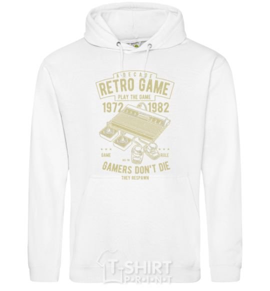 Men`s hoodie Retro Game White фото