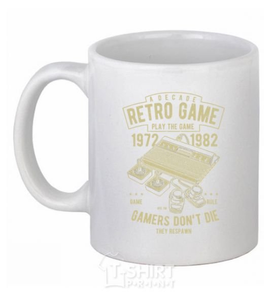 Ceramic mug Retro Game White фото