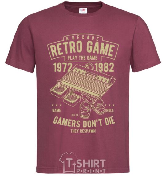 Men's T-Shirt Retro Game burgundy фото