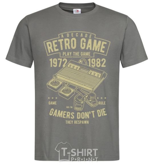 Men's T-Shirt Retro Game dark-grey фото