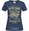 Women's T-shirt Retro Game navy-blue фото