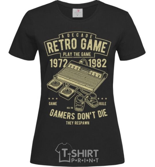 Women's T-shirt Retro Game black фото