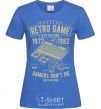 Women's T-shirt Retro Game royal-blue фото