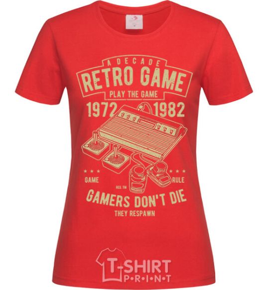 Women's T-shirt Retro Game red фото