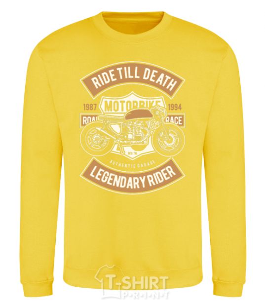 Sweatshirt Ride Till Death yellow фото
