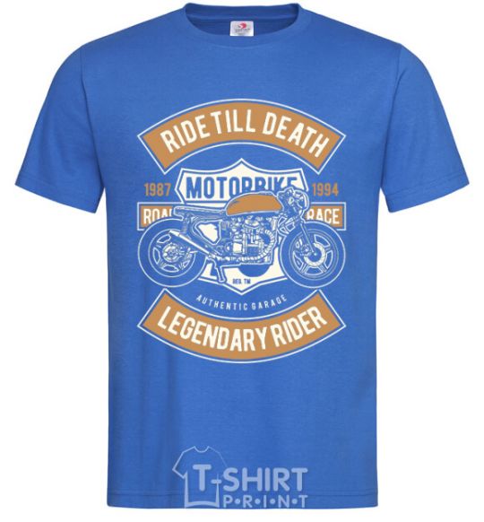 Мужская футболка Ride Till Death Ярко-синий фото