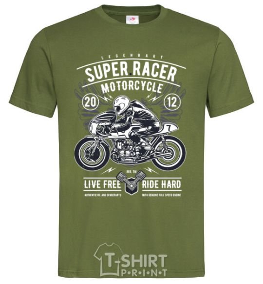 Men's T-Shirt Super Racer Motorcycle millennial-khaki фото