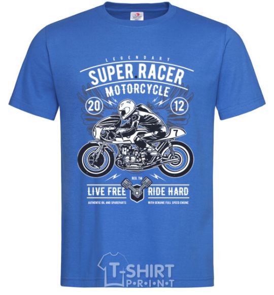 Men's T-Shirt Super Racer Motorcycle royal-blue фото