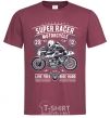 Men's T-Shirt Super Racer Motorcycle burgundy фото