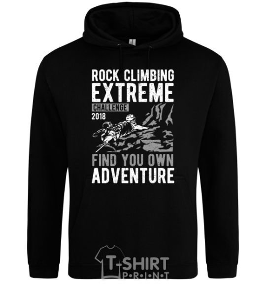 Men`s hoodie Rock Climbing black фото