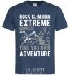 Men's T-Shirt Rock Climbing navy-blue фото