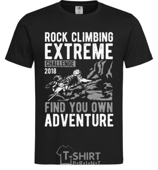 Men's T-Shirt Rock Climbing black фото
