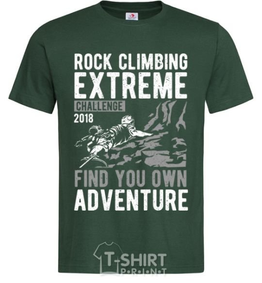 Men's T-Shirt Rock Climbing bottle-green фото