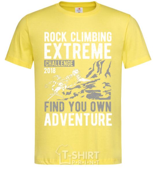 Men's T-Shirt Rock Climbing cornsilk фото