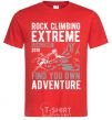 Men's T-Shirt Rock Climbing red фото