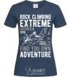 Women's T-shirt Rock Climbing navy-blue фото
