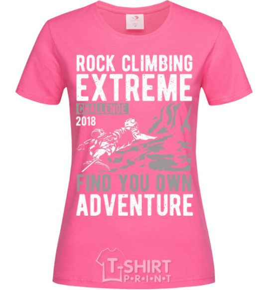 Женская футболка Rock Climbing Ярко-розовый фото