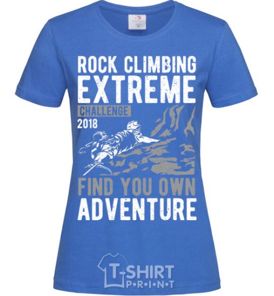 Women's T-shirt Rock Climbing royal-blue фото
