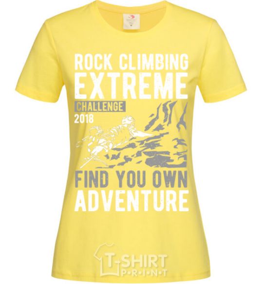 Women's T-shirt Rock Climbing cornsilk фото