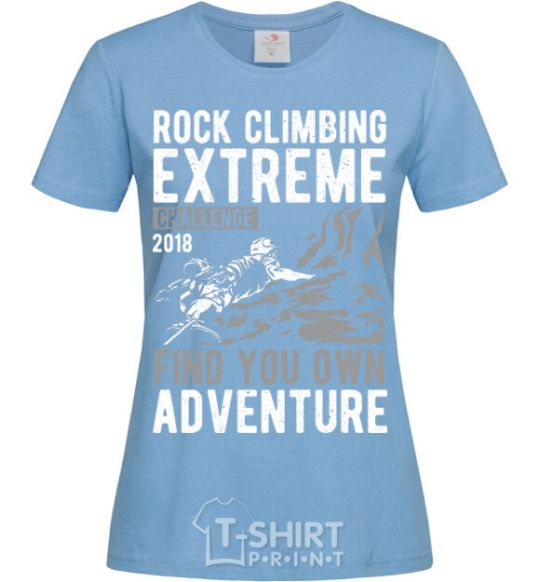 Women's T-shirt Rock Climbing sky-blue фото
