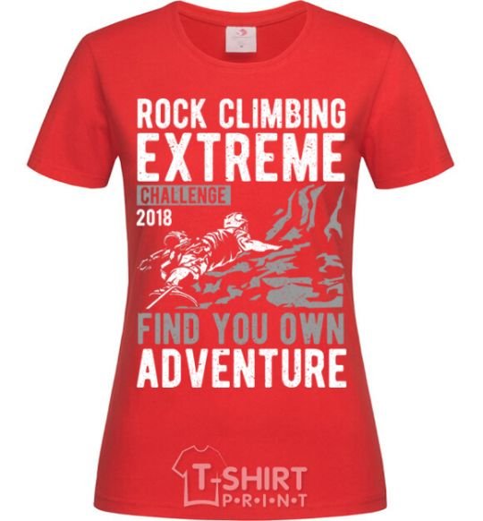 Женская футболка Rock Climbing Красный фото