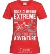 Women's T-shirt Rock Climbing red фото