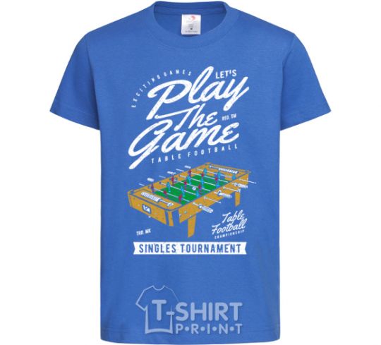 Kids T-shirt Table Football royal-blue фото