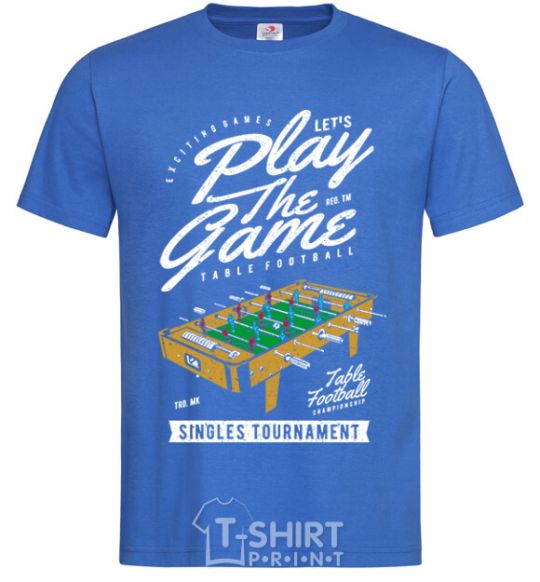 Мужская футболка Table Football Ярко-синий фото