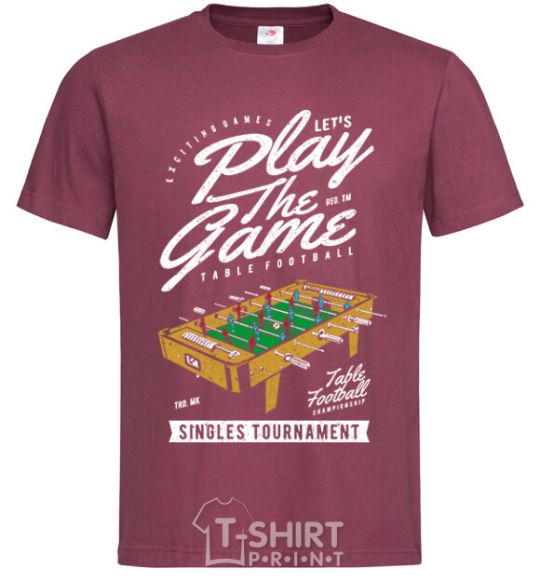 Men's T-Shirt Table Football burgundy фото