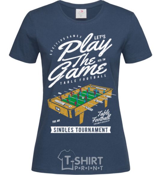 Women's T-shirt Table Football navy-blue фото