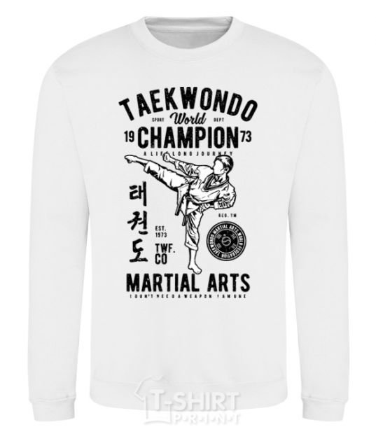 Sweatshirt Taekwondo World White фото