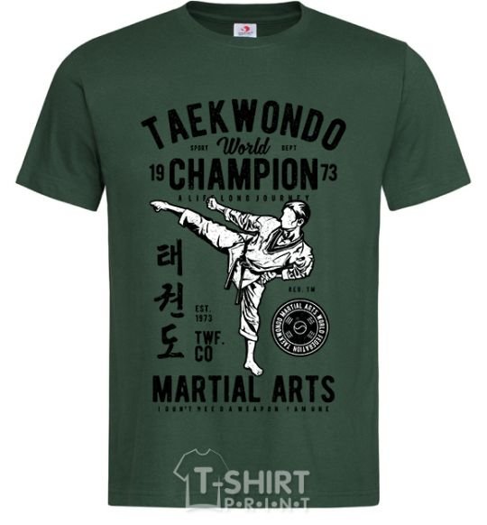 Мужская футболка Taekwondo World Темно-зеленый фото