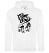 Men`s hoodie The Game Is Never Over White фото