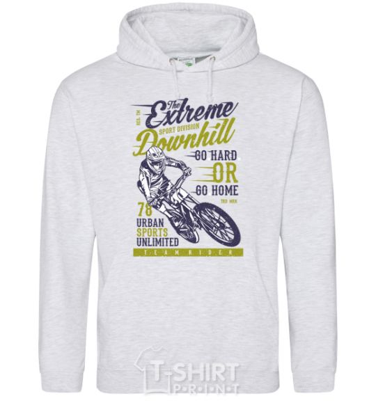 Men`s hoodie The Extreme Downhill sport-grey фото