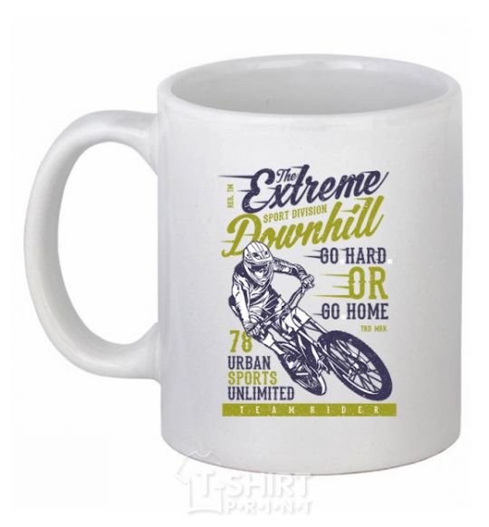 Ceramic mug The Extreme Downhill White фото
