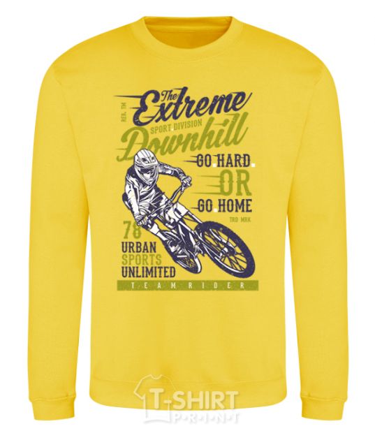 Sweatshirt The Extreme Downhill yellow фото